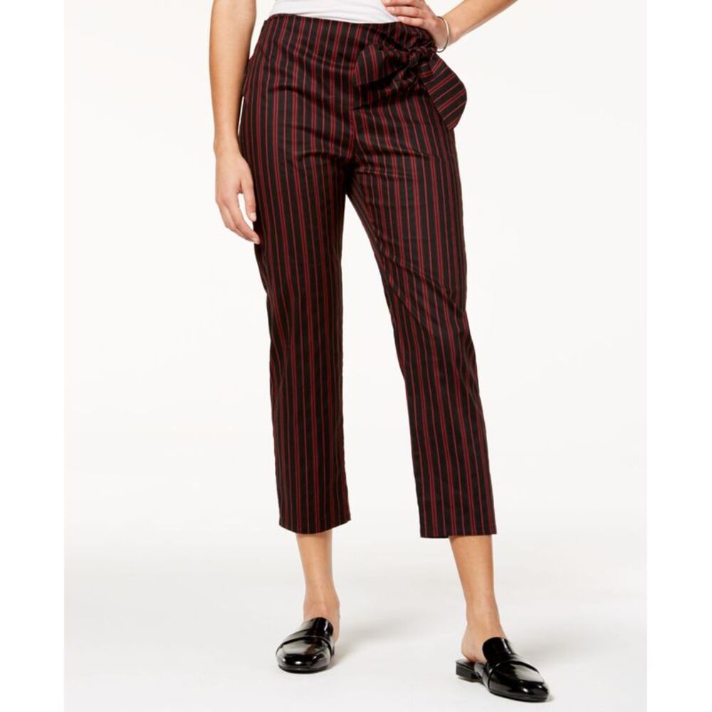 Be Bop Juniors Striped Tie Waist Cropped Pants